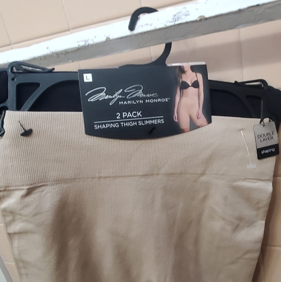 NWT Marilyn Monroe 2Pk Shaping Thigh Slimmders Szs L & 1X Black/ Tan $30 each - Picture 7 of 10